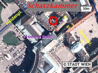 Lageplan der Wiener Schatzkammer in der Hofburg